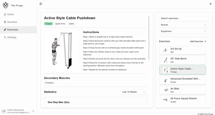 The Forge Fitness App
